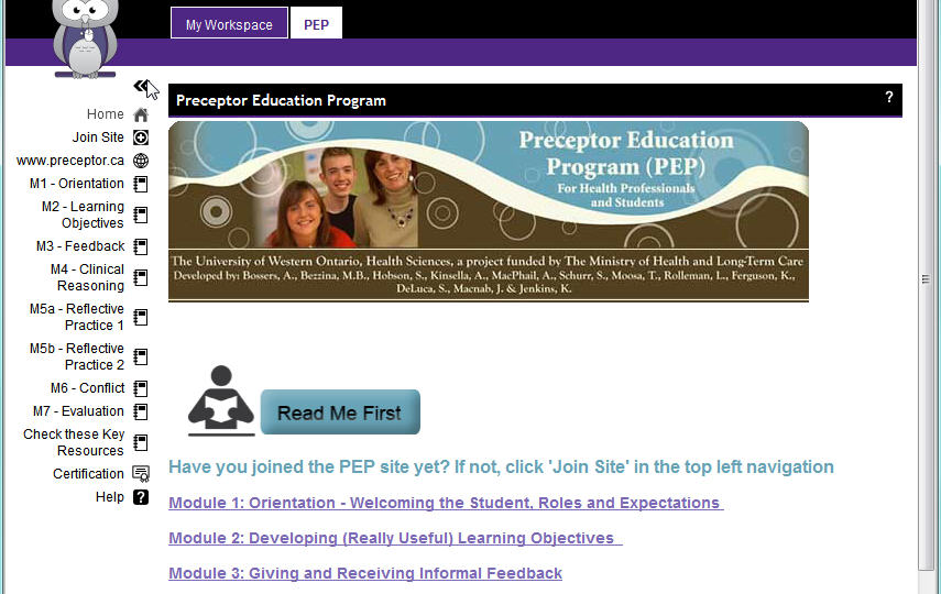 Join PEP site